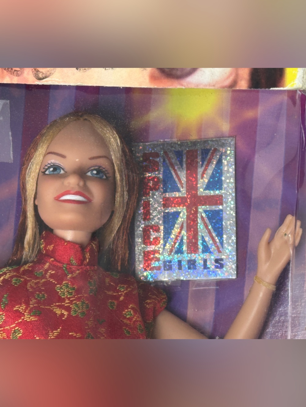 Vintage - Spice Girls Geri “Ginger Spice” Fashion Doll in Red Brocade Dress